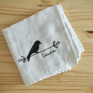 Fralda de algodão Birds